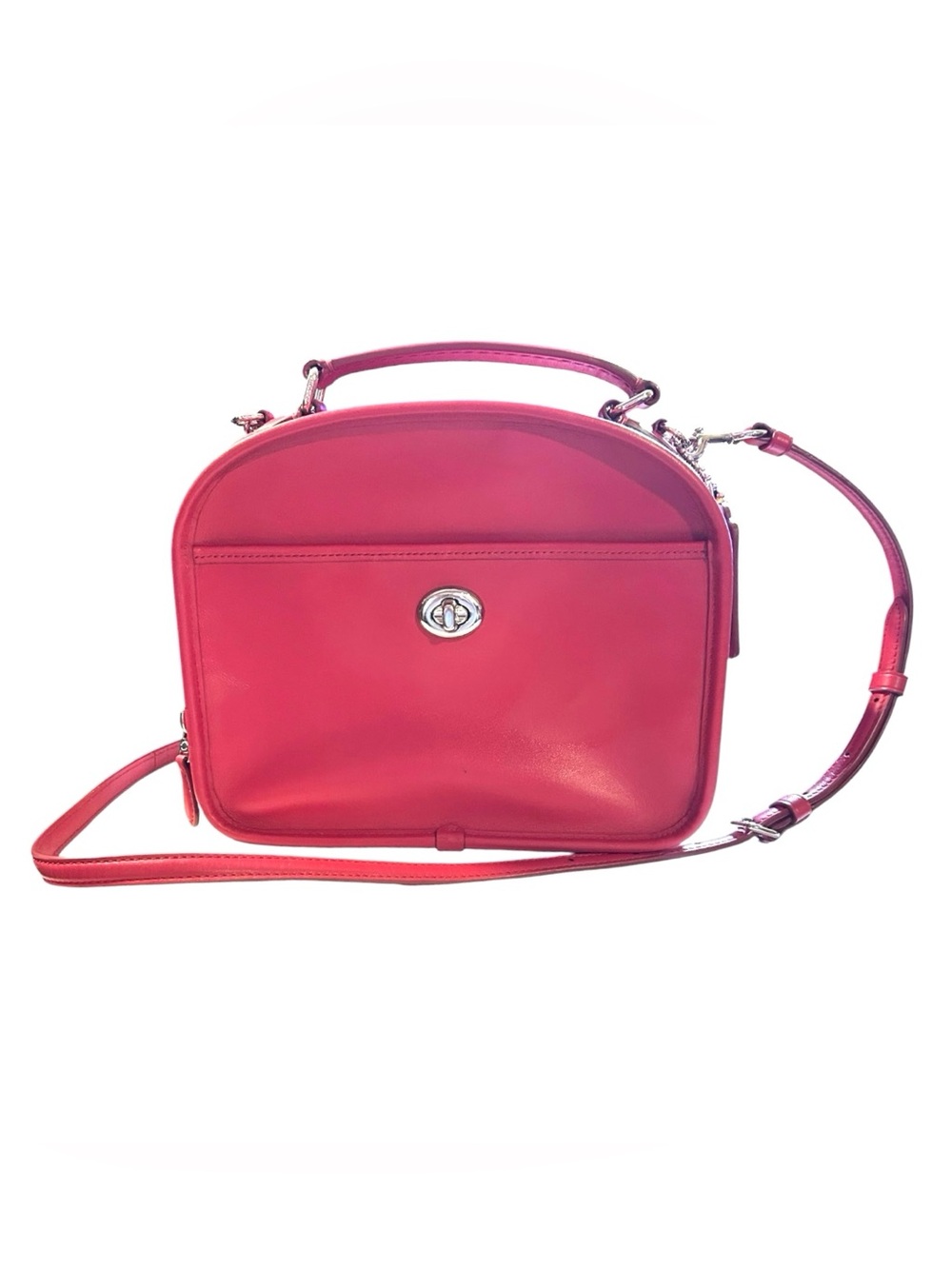 Coach F11785 Lunch Pail Retro  Leather Crossbody Bag Red Rare Limited Edition